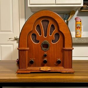 Vintage wooden radio